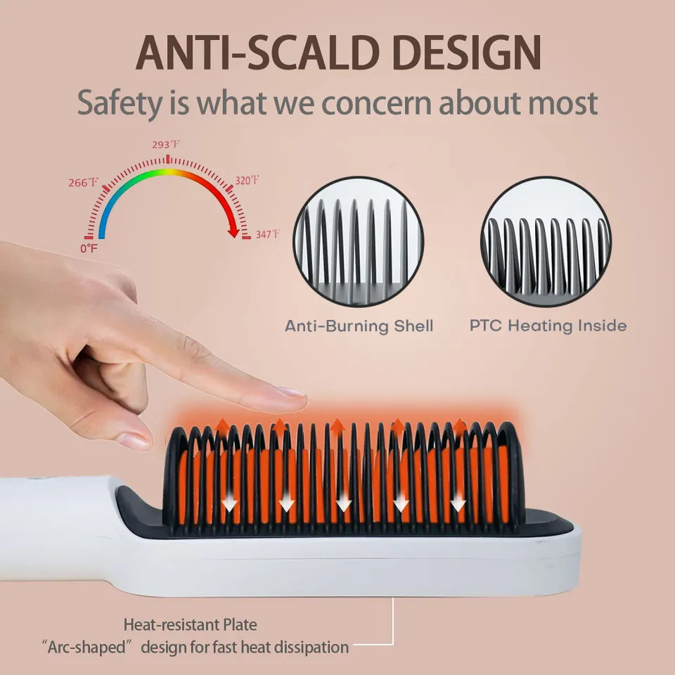 Hair Straightener Straight Comb with Temperature Control HA808 Ceramic