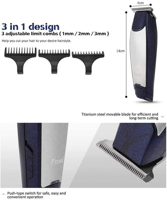 Kemei-5021 Rechargeable Professional Men's Electric Hair Trimmer